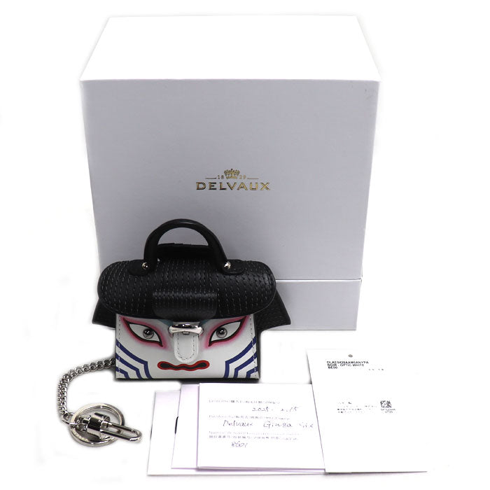 DELVAUX ミニアチュール ニッポン Kabuki(歌舞伎) ブラック DLAE0426AAM0ANYPA ミニチャーム レディース【中古】【美品】