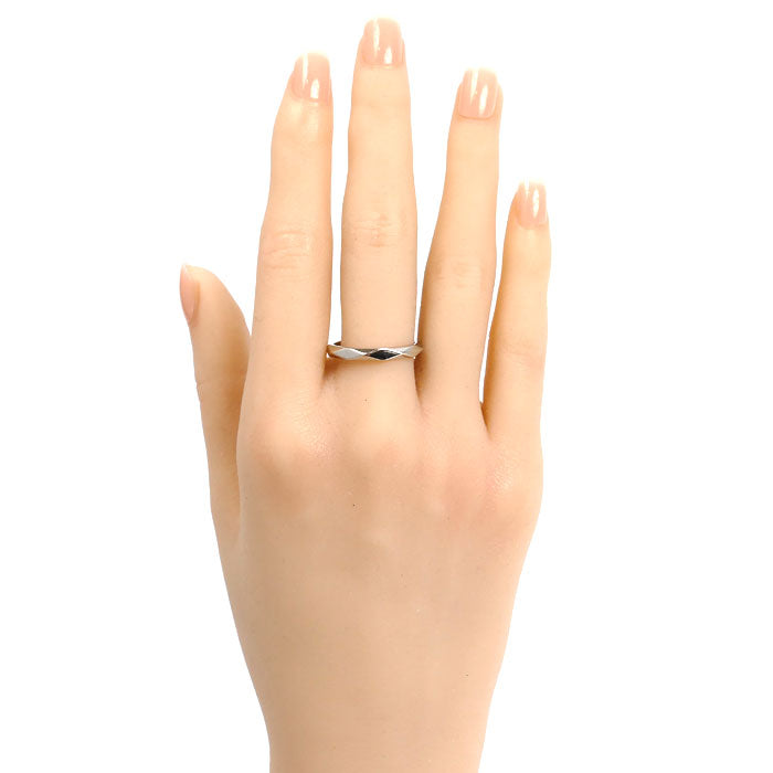 Boucheron ブシュロン Pt950プラチナ ファセット リング ミディアム リング・指輪 JAL00014 16.5号 57 5.1g レディース【中古】【美品】