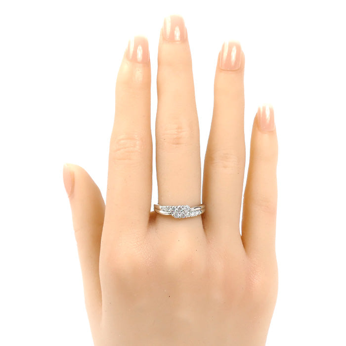 ROYAL ASSCHER ロイヤル・アッシャー Pt900プラチナ リング・指輪 ダイヤモンド0.35ct 11号 5.4g レディース【中古】【美品】