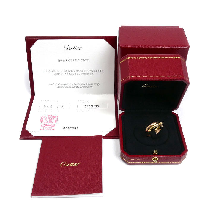 CARTIER カルティエ K18PG ピンクゴールド K18YG イエローゴールド K18WG トリニティ クラシック リング・指輪 B4234256 16号 56 10.6g レディース【中古】【美品】