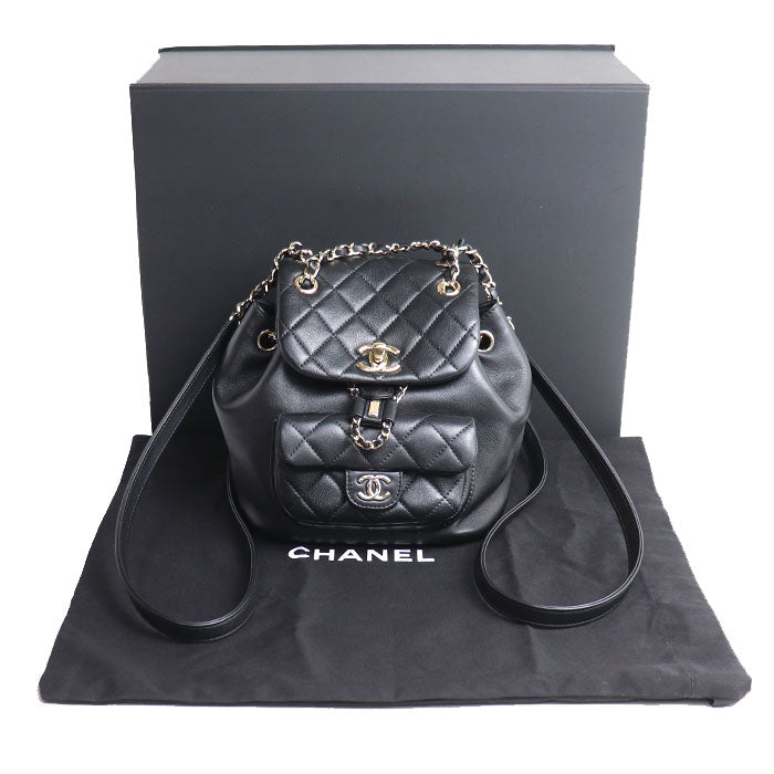 CHANEL シャネル マトラッセ リュック・デイパック ブラック AS2908 B09750 レディース【中古】【美品】
