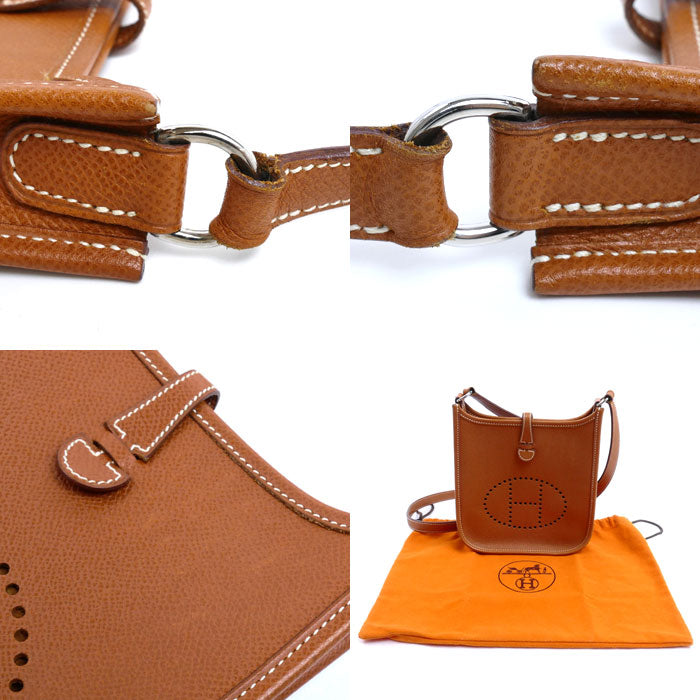 HERMES エルメス エヴリンTPM エプソン ショルダーバッグ ブラウン □H刻印(2004) レディース【中古】