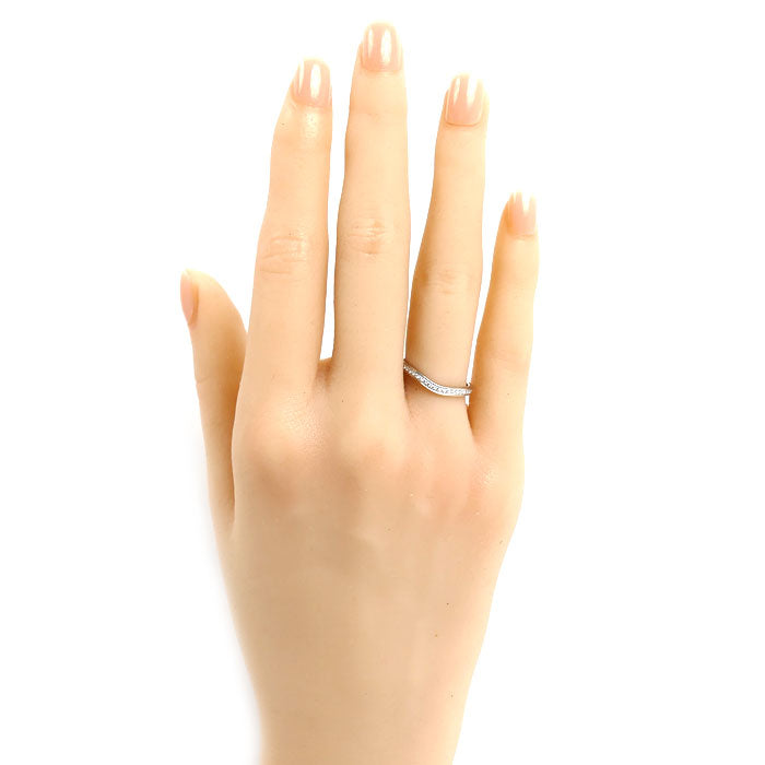 CARTIER カルティエ Pt950プラチナ バレリーナ カーブ ウエディング リング・指輪 B4093050 ダイヤモンド 10号 50 2.7g レディース【中古】