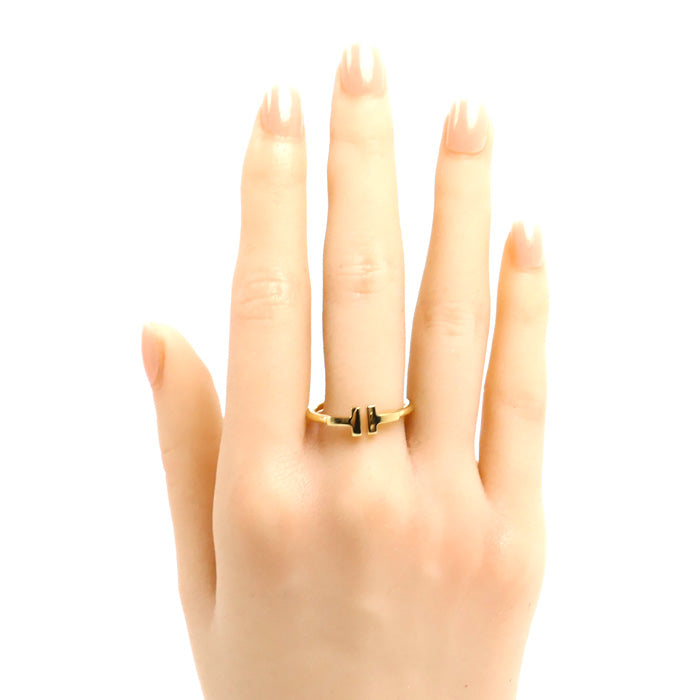 TIFFANY&Co. ティファニー K18YG イエローゴールド Tワイヤー リング・指輪 60147358 18号 3.5g ユニセックス【中古】