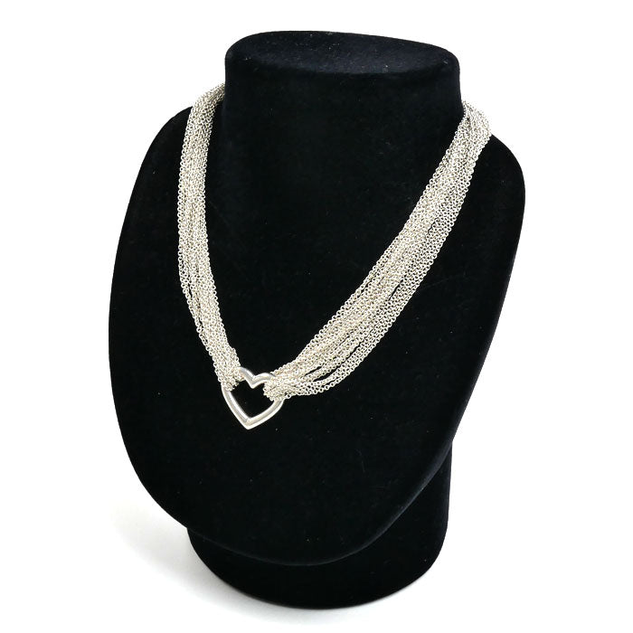 TIFFANY&Co. ティファニー シルバー925 オープンハート トグル ネックレス 51.6g 40cm レディース【中古】