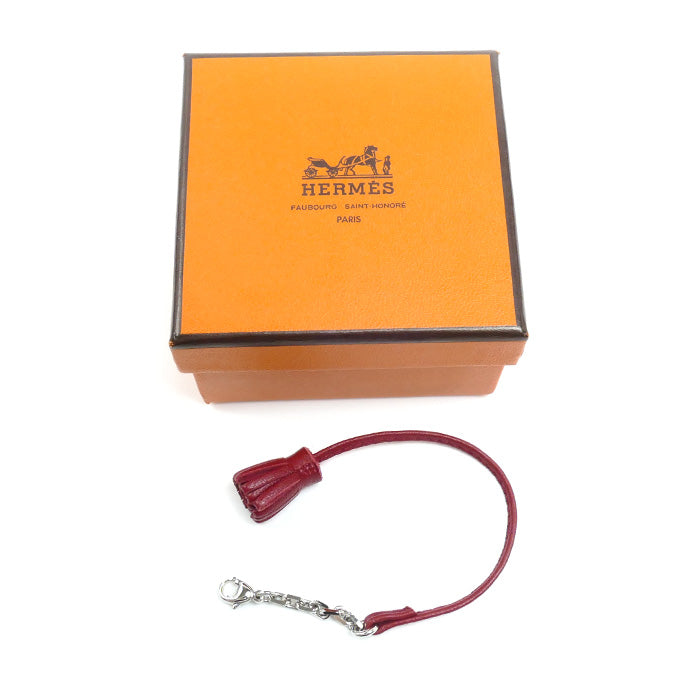 HERMES エルメス カルメンチータ グラン ポンポン 17 キーホルダー レッド バッグチャーム/ブックチャーム ユニセックス【中古】【美品】