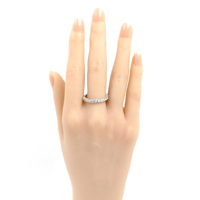 Pt900プラチナ エタニティ リング・指輪 ダイヤモンド1.0ct 18号 4.2g レディース【中古】