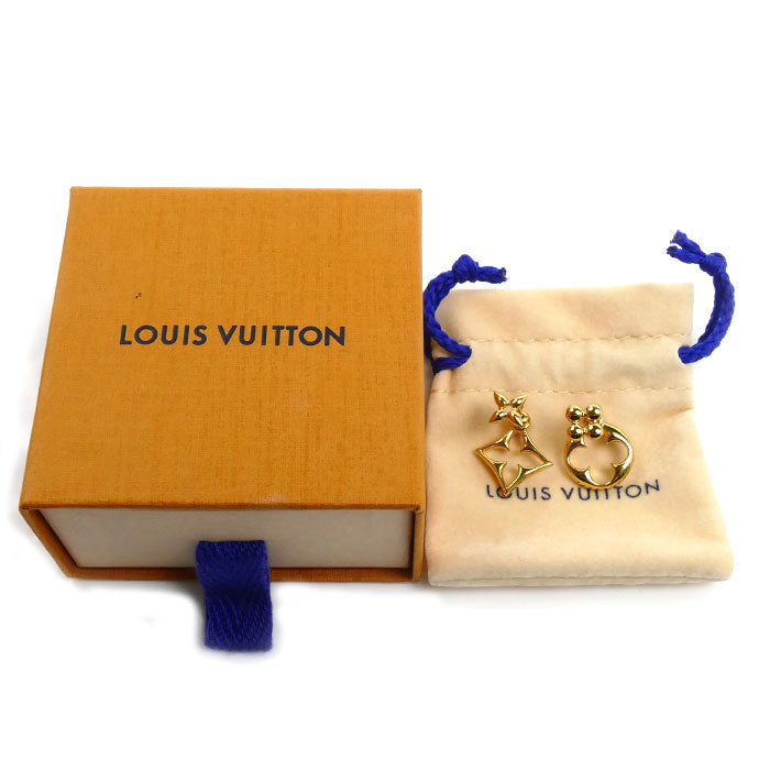 LOUIS VUITTON ルイ・ヴィトン メタル LV フラワーグラム ピアス M00770 LE1214 4.4g レディース【中古】