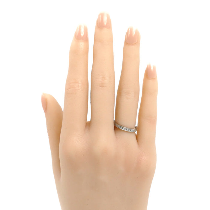 Pt950プラチナ フルエタニティ リング・指輪 ダイヤモンド0.35ct 8.5号 2.8g レディース【中古】