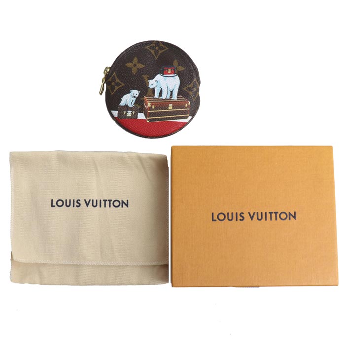 LOUIS VUITTON ルイ・ヴィトン ポルトモネ・ロン 2017年 クリスマス限定 コインケース モノグラム M62088 TA3197 レディース【中古】【美品】