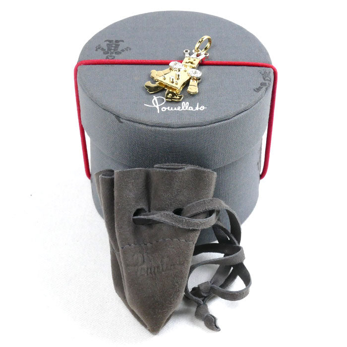 Pomellato ポメラート K18YG イエローゴールド K18WG ホワイトゴールド キング ペンダントトップ ダイヤモンド 10.2g レディース【中古】