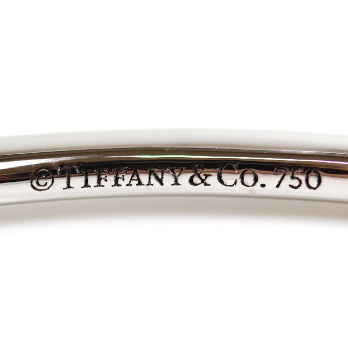 TIFFANY&Co. ティファニー K18WG ホワイトゴールド メトロ ヒンジ ブレスレット 60006078 ダイヤモンド 13.1g バングル レディース【中古】【美品】
