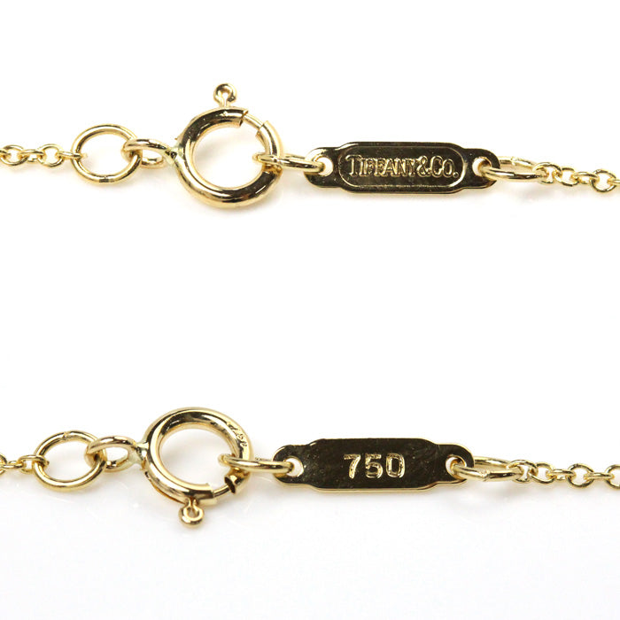 TIFFANY&Co. ティファニー K18YG イエローゴールド シェル ネックレス サファイア 3.6g 47cm レディース【中古】【美品】