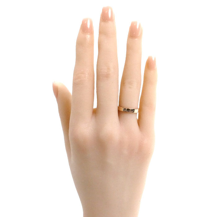 CARTIER カルティエ K18PG ピンクゴールド エングレーブド リング・指輪 B4087249 9号 49 3.5g レディース【中古】【美品】