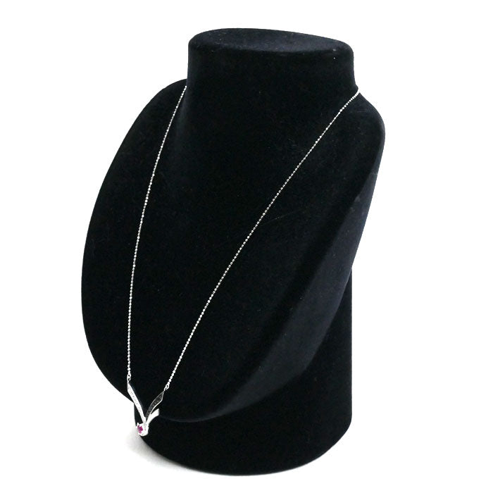 CARATI カラチ Pt900プラチナ Pt850プラチナ メイヤーサピオ ネックレス ME6 ルビー0.24ct ダイヤモンド0.21ct サファイア0.23ct 8.8g ~48cm レディース【中古】【美品】