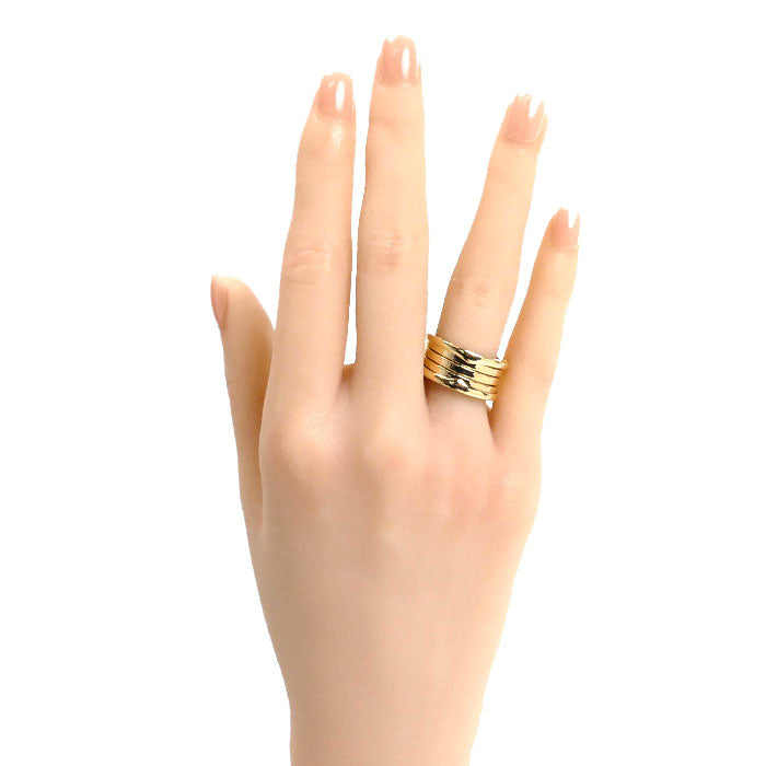 BVLGARI ブルガリ K18YG イエローゴールド B-ZERO1 ビーゼロワン 4バンド リング・指輪 12号 53 11.5g レディース【中古】