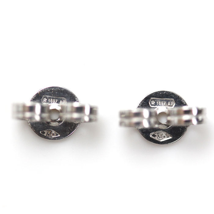 GUCCI グッチ K18WG ホワイトゴールド ダブルG GGランニング ダイヤ ピアス 481678 J8540 9066 ダイヤモンド 1.7g レディース【中古】【美品】