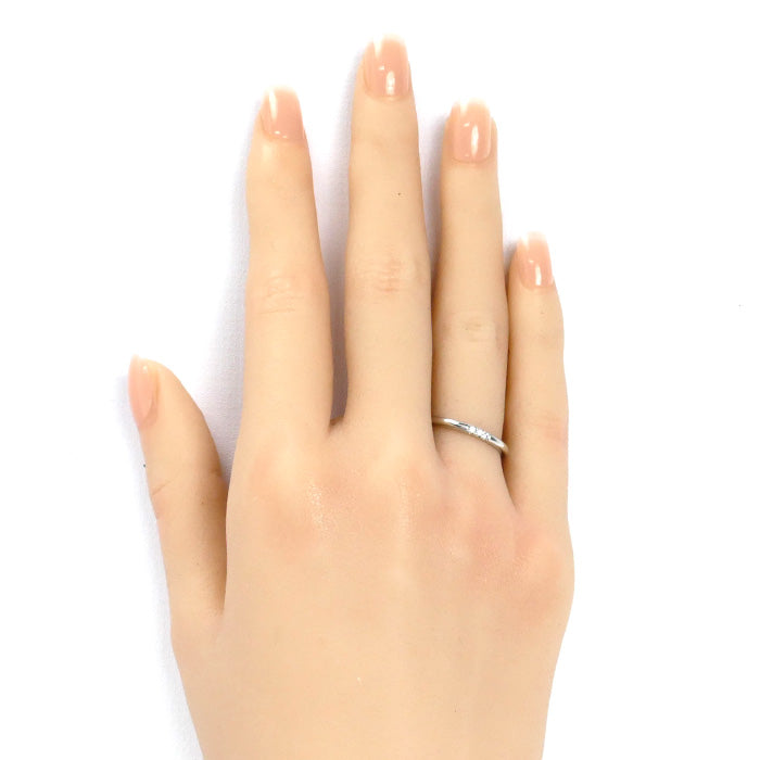 TIFFANY&Co. ティファニー Pt950プラチナ クラシックバンド 3Pダイヤ リング・指輪 61000879 ダイヤモンド 9号 3.2g レディース【中古】【美品】