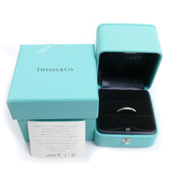 TIFFANY&Co. ティファニー Pt950プラチナ クラシックバンド リング・指輪 61000895 ダイヤモンド 10号 3.5g レディース【中古】