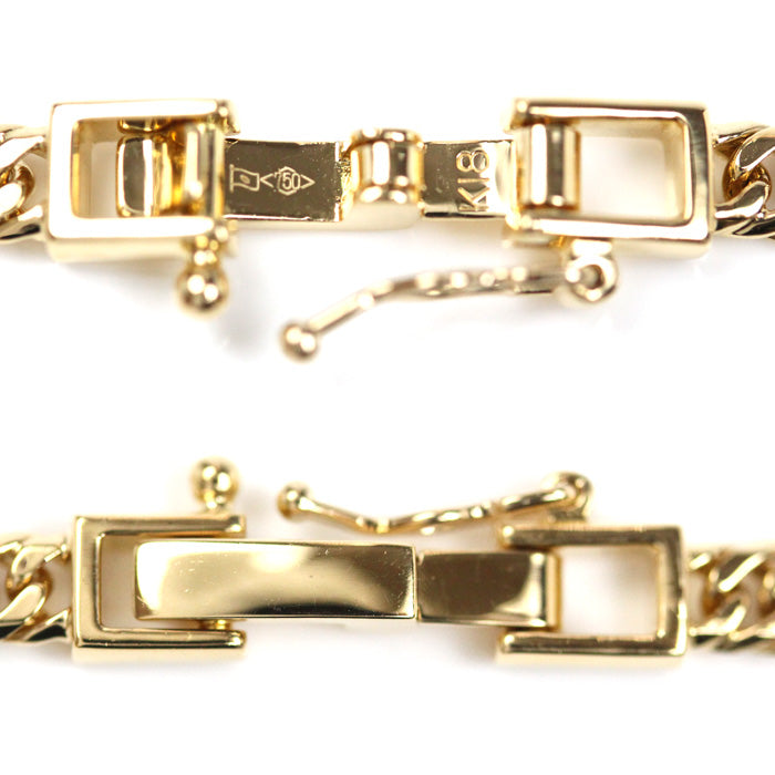 K18YG イエローゴールド ネックレス 喜平6面Wカット 20.3g 50cm ユニセックス【中古】