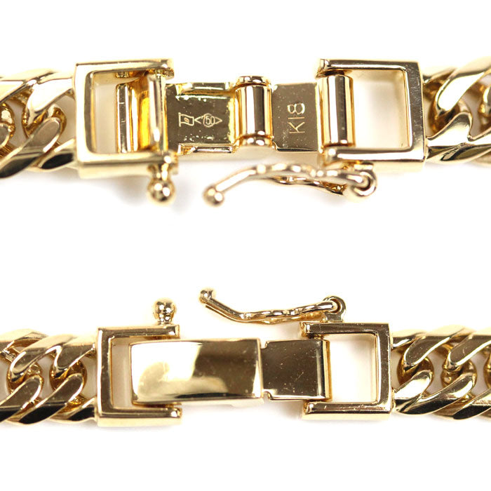 K18YG イエローゴールド ネックレス 喜平6面Wカット 50.3g 50cm メンズ【中古】