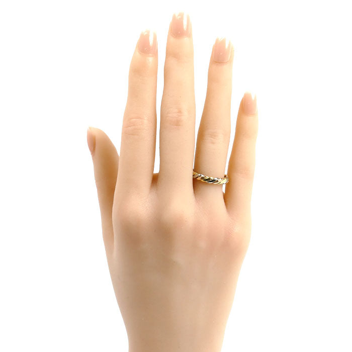 Dior ディオール K18YG/PG/WG ツイスト リング・指輪 9.5号 3.8g レディース【中古】【美品】
