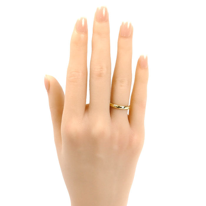 TIFFANY&Co. ティファニー K18YG イエローゴールド スタッキングバンド リング・指輪 60016269 ダイヤモンド 8号 3.6g レディース【中古】【美品】