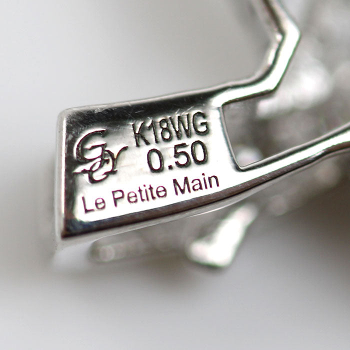ゆきざき K18WG ホワイトゴールド ル・ペティットマン ペンダントトップ ダイヤモンド0.50ct 2.4g レディース【中古】【美品】