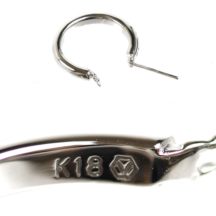 Vendome Aoyama ヴァンドーム青山 K18WG ホワイトゴールド ピアス ダイヤモンド 5.7g レディース【中古】【美品】
