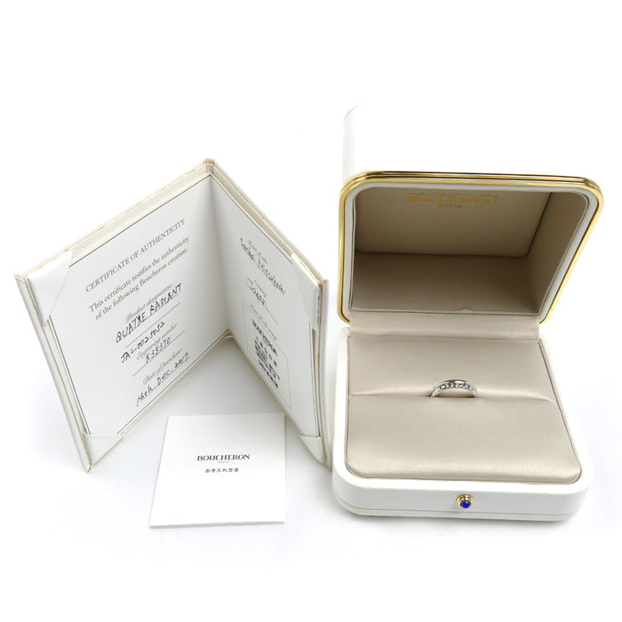 Boucheron ブシュロン K18WG ホワイトゴールド キャトル ラディアント ハーフ リング・指輪 JAL00250 12号 52 4.4g レディース【中古】【美品】