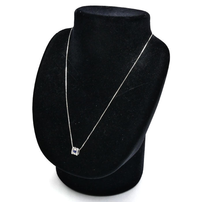 Damiani ダミアーニ K18WG ホワイトゴールド ベルエポック ネックレス サファイア ダイヤモンド 4.4g 42cm レディース【中古】【美品】