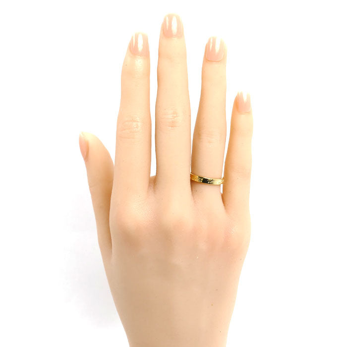 TIFFANY&Co. ティファニー K18YG イエローゴールド ノーツ ナロー リング・指輪 7.5号 2.9g レディース【中古】【美品】