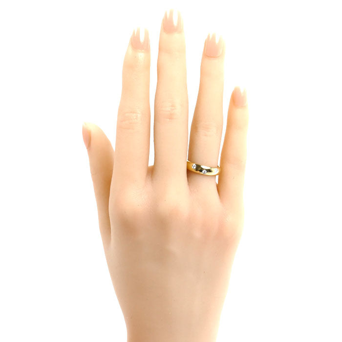 TIFFANY&Co. ティファニー K18YG イエローゴールド Pt950プラチナ ドッツ リング・指輪 ダイヤモンド 9.5号 5.1g レディース【中古】【美品】