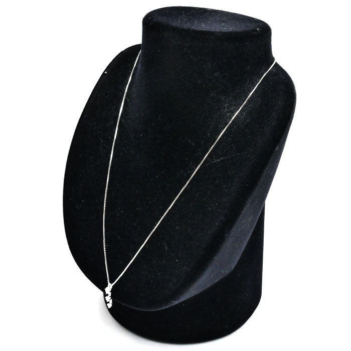 TASAKI タサキ K18WG ホワイトゴールド ネックレス ダイヤモンド0.32ct 3.7g ~46cm フリーチェーン レディース【中古】