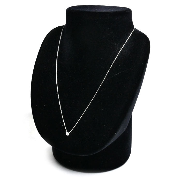 4℃ ヨンドシー Pt850プラチナ ネックレス ダイヤモンド0.239ct 1.9g ~42cm フリーチェーン レディース【中古】