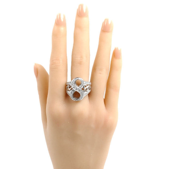 ゆきざき K18WG ホワイトゴールド NOMBRE No.8 リング・指輪 Y.NOMBRE.1.9.8.L ダイヤモンド1.00ct 19号 13.4g メンズ【中古】【美品】