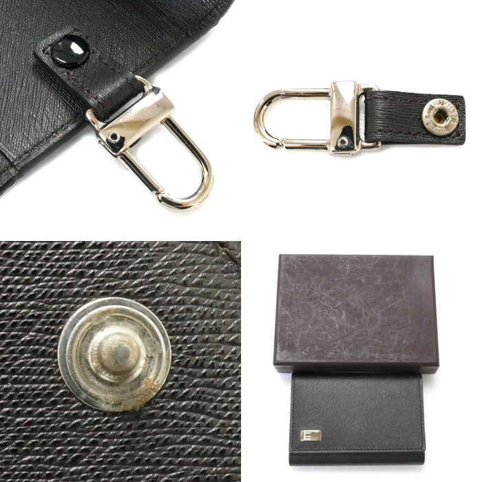 Dunhill ダンヒル SIDECAR キーケース ダークブラウン FP5020E メンズ【中古】