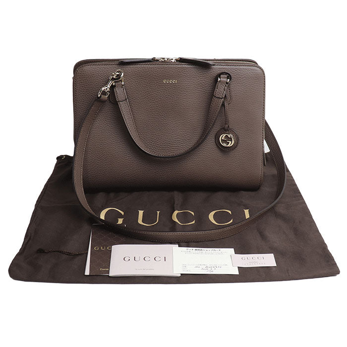 GUCCI グッチ 2Wayショルダーバッグ ダークブラウン 391987 レディース【中古】