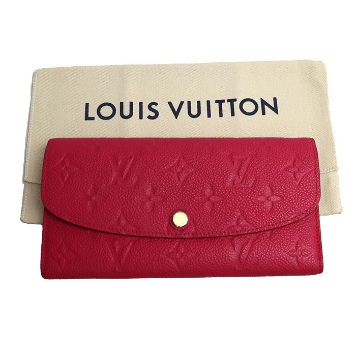LOUIS VUITTON ルイ・ヴィトン ポルトフォイユ エミリー 長財布 モノグラム・アンプラント ピンク M62371 CA1196 レディース【中古】