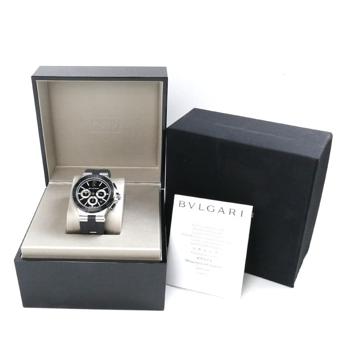 BVLGARI ブルガリ ディアゴノ セラミック クロノグラフ 腕時計 自動巻き DG42SCCH メンズ【中古】