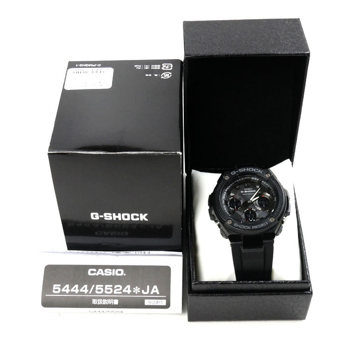 CASIO カシオ G-SHOCK G-STEEL 電波 腕時計 ソーラー ブラック GST-W100G-1BJF メンズ【中古】