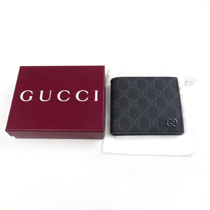 GUCCI グッチ GG コインウォレット グレー インテリア 二つ折り財布 ブラック グレー 768244 FACQC 1048 メンズ【未使用】【買取品】