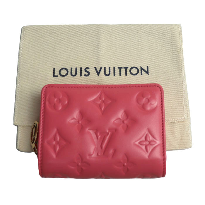 LOUIS VUITTON ルイ・ヴィトン ポルトフォイユ・ルー 二つ折り財布 ピンクスカイ M83105 IC レディース【中古】【極美品】