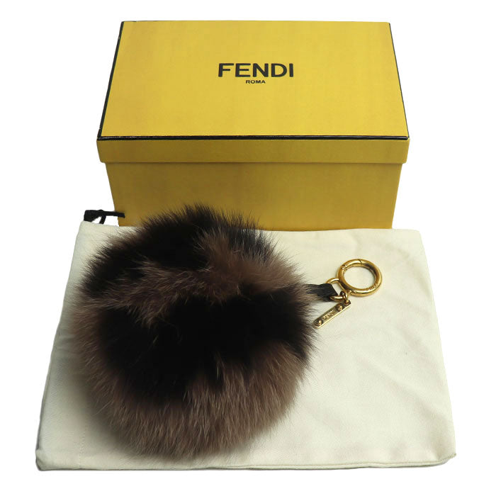 FENDI フェンディ フォックス ラムスキン ポンポンチャーム チャーム 7AR683 A3VC F0TWL レディース【中古】