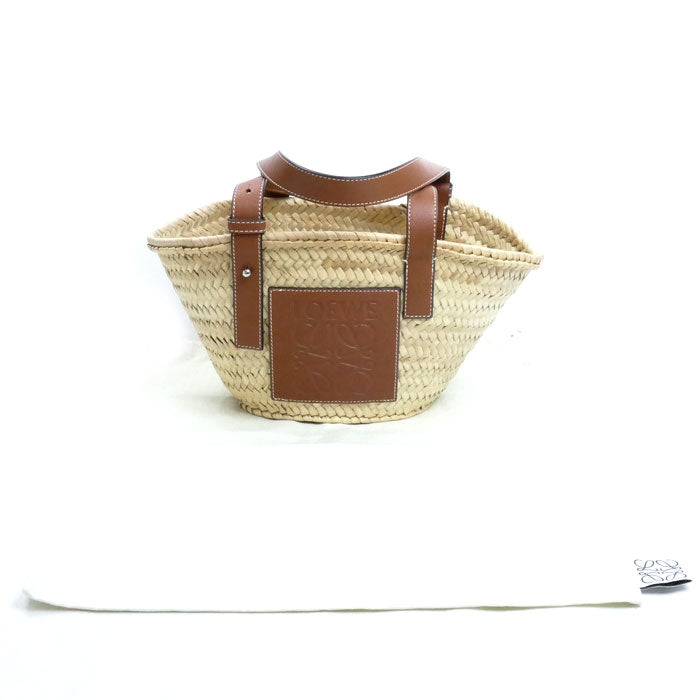 LOEWE ロエベ バスケットバッグ スモール ハンドバッグ ナチュラル/タン 327.02.S93 レディース【中古】【美品】
