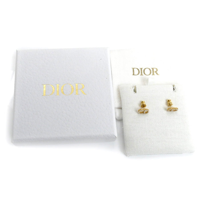 Christian Dior クリスチャンディオール メタル フェイクパール クレール ディー リュヌ ピアス 1.6g レディース【中古】