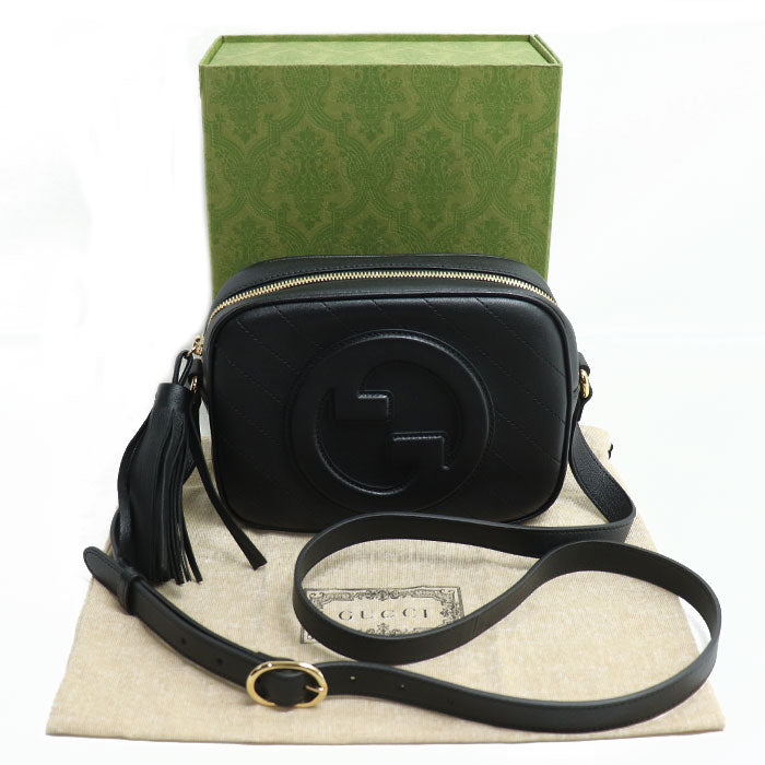 GUCCI グッチ ブロンディ スモール ショルダーバッグ ブラック 742360 IC レディース【中古】【美品】