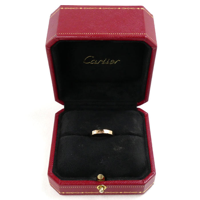 CARTIER カルティエ K18PG ピンクゴールド エングレーブド 1P ダイヤ リング・指輪 B4086448 ダイヤモンド 8号 48 3.4g レディース【中古】【美品】