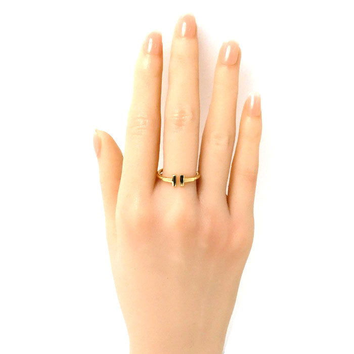 TIFFANY&Co. ティファニー K18YG イエローゴールド Tワイヤー リング・指輪 60147351 16号 2.9g ユニセックス【中古】【美品】