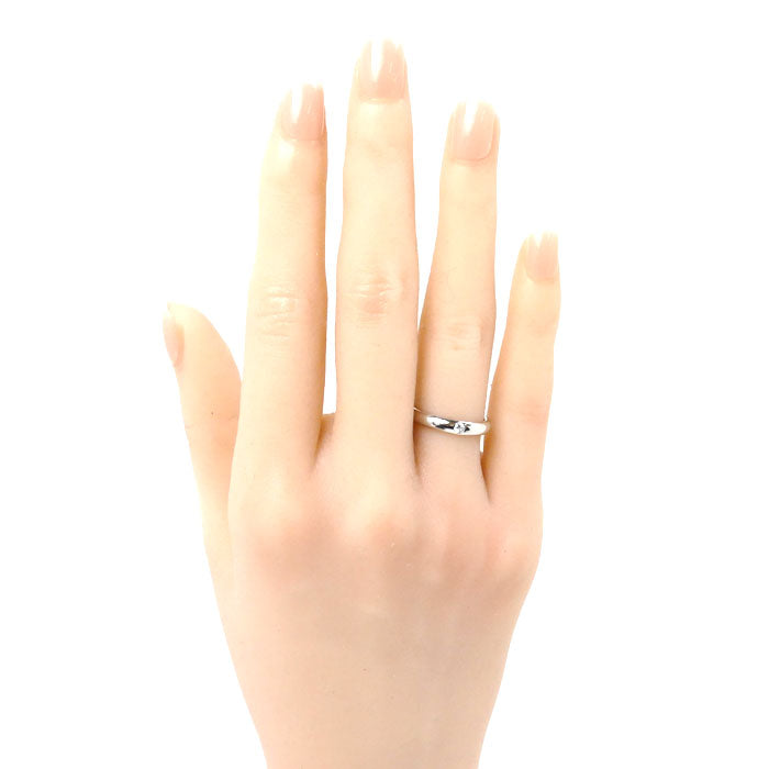 HARRY WINSTON ハリーウィンストン Pt950プラチナ ラウンドマリッジ 1Pダイヤ リング・指輪 WBDPRDBZ3MM ダイヤモンド 8.5号 5.0g レディース【中古】【美品】